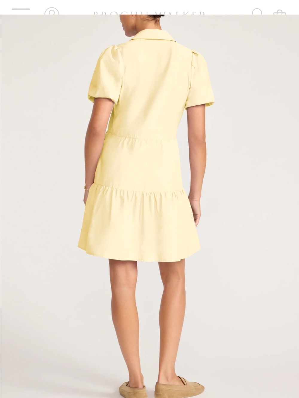 Brochu Walker Havana mini dress pale yellow,L - Picture 6 of 11
